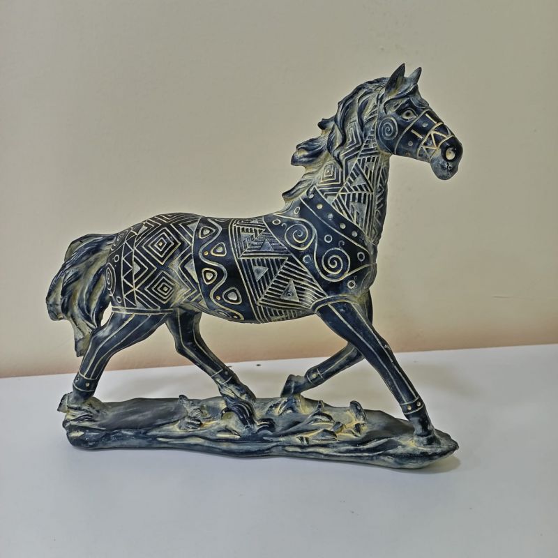 Naxışlı At Heykəli – Ornamentli Stolüstü Dekor | Taxtaci.az