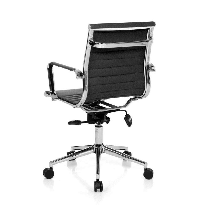 M&uuml;asir Dizaynlı Ofis Kreslosu &ndash; Dəri Oturacaq, Xrom Ayaq, Təkərli və H&uuml;nd&uuml;rl&uuml;y&uuml; Tənzimlənən | Taxtaci.az