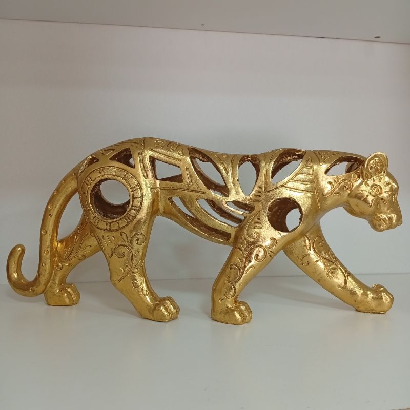 Qızıl Pələng Hədiyyəlik Heykəl – Zərif Stolüstü Dekor | Taxtaci.az