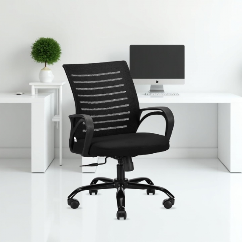 Ofis Kreslosu “Sadə” – Mesh Arxa, Erqonomik Bel Dəstəyi | Taxtaci.az